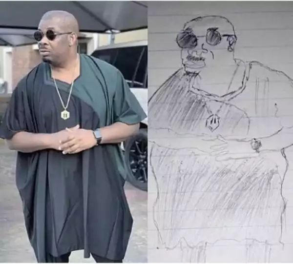 Don Jazzy Reacts After An Artist Sketched His Photo